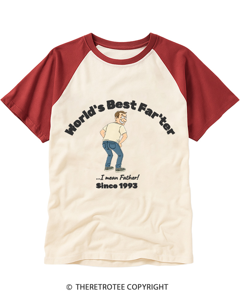 TheRetroTee World’s Best Farter Raglan Baseball T-Shirt