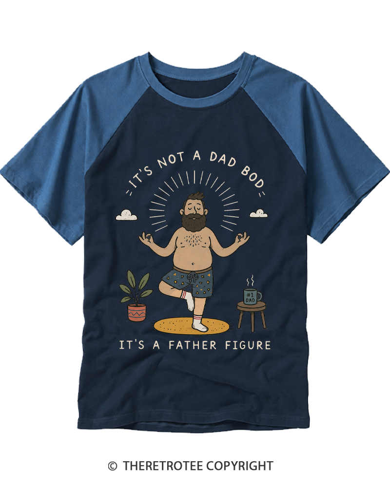 TheRetroTee It's Not a Dad Bod Raglan Baseball T-Shirt