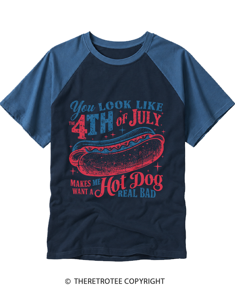TheRetroTee You Look Like The 4th Of July Raglan Baseball T-Shirt