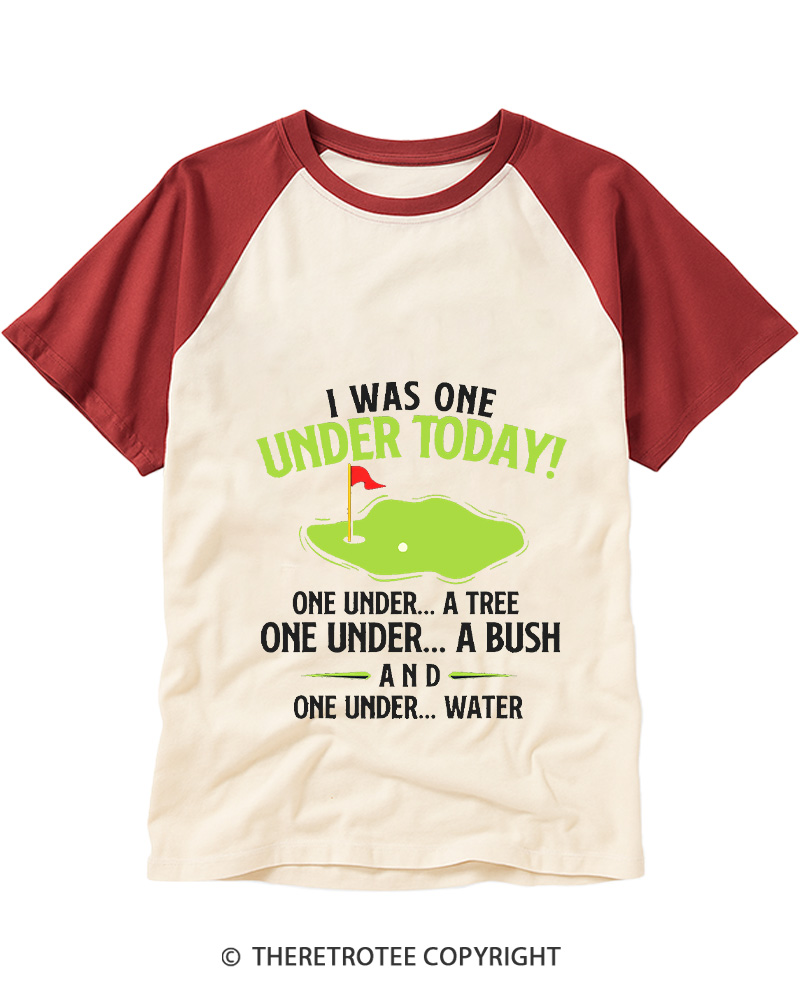 TheRetroTee Funny Golf 1980s Raglan Baseball T-Shirt
