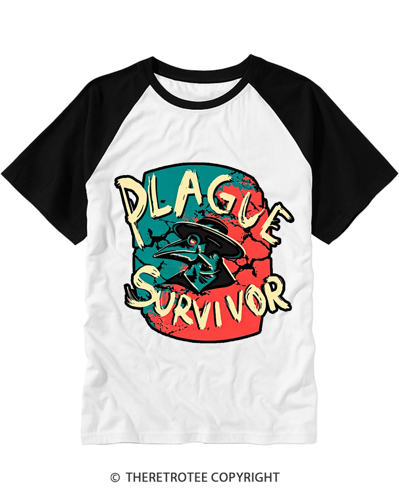 TheRetroTee Afraid of the Dark  Raglan Baseball T-Shirt