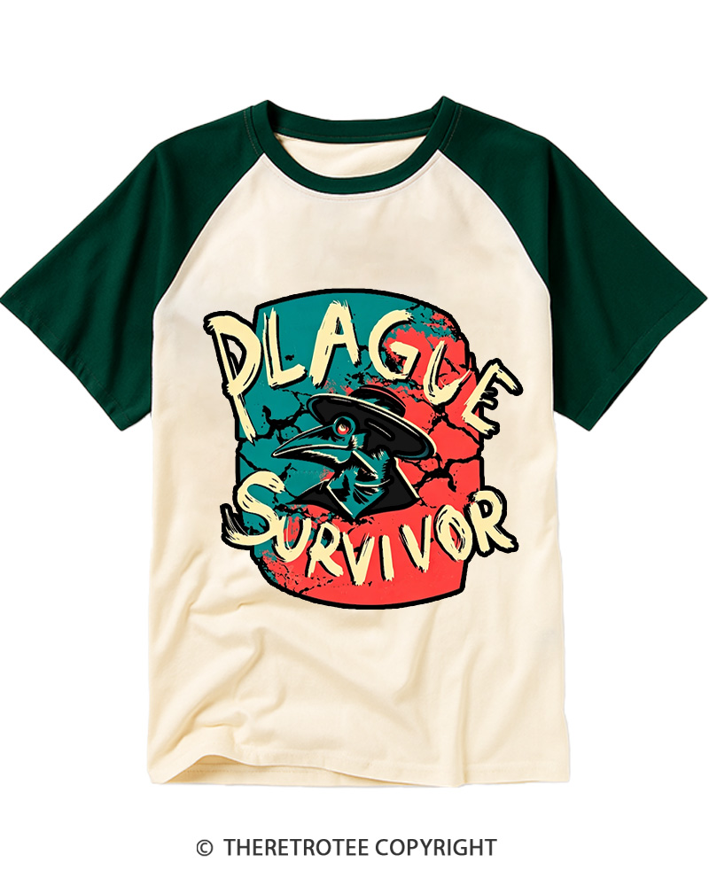 TheRetroTee Afraid of the Dark  Raglan Baseball T-Shirt