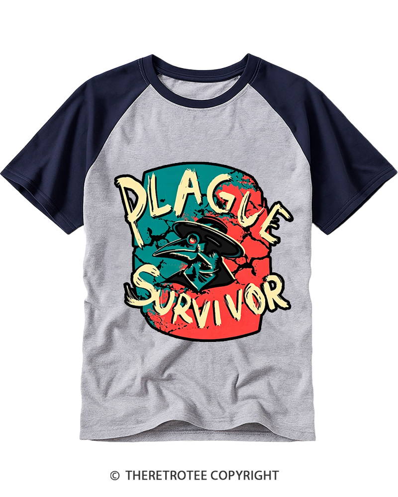 TheRetroTee Afraid of the Dark  Raglan Baseball T-Shirt