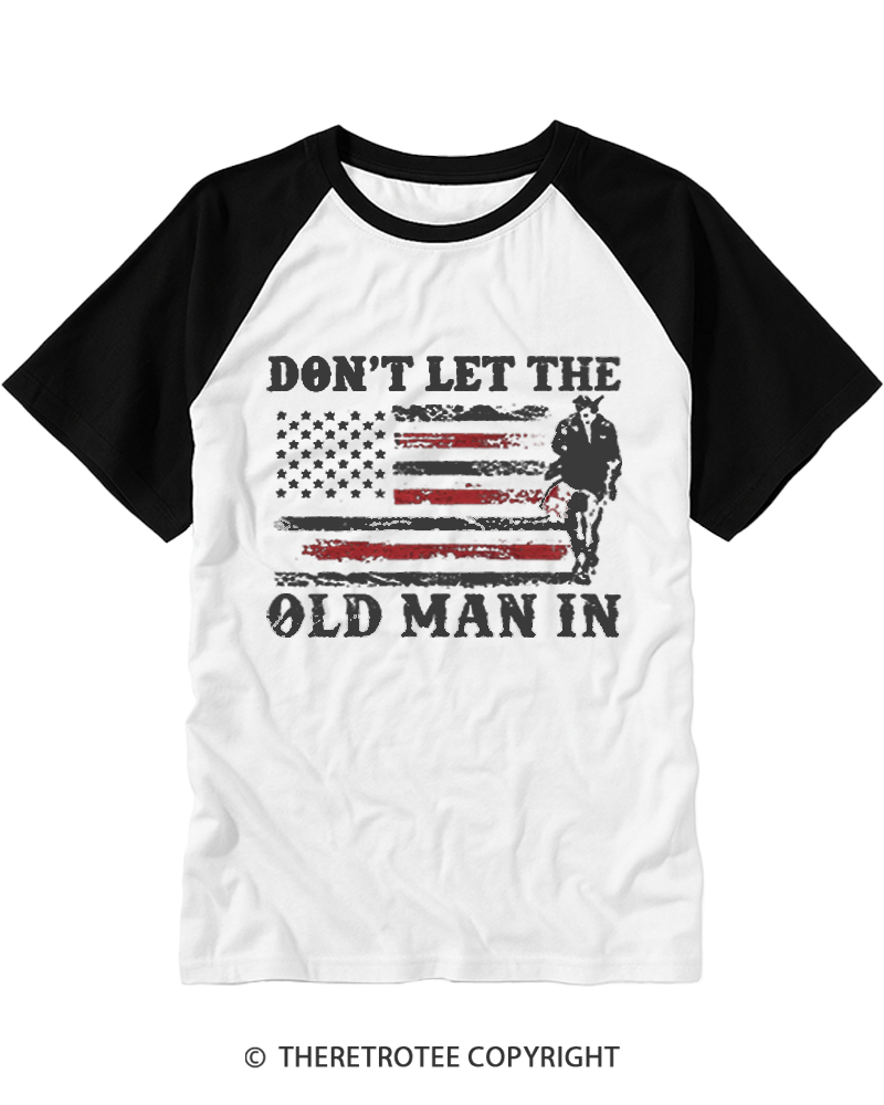TheRetroTee Don't Let The Old Man Raglan Baseball T-Shirt