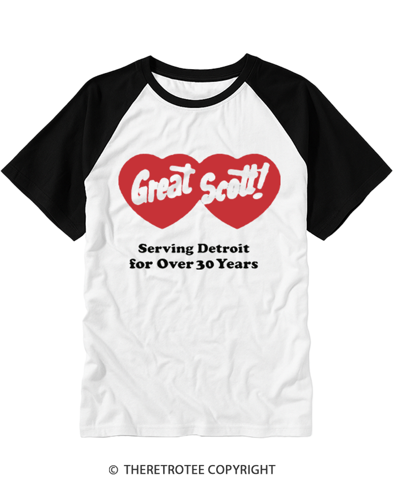 TheRetroTee Great Scott Dad Raglan Baseball T-Shirt