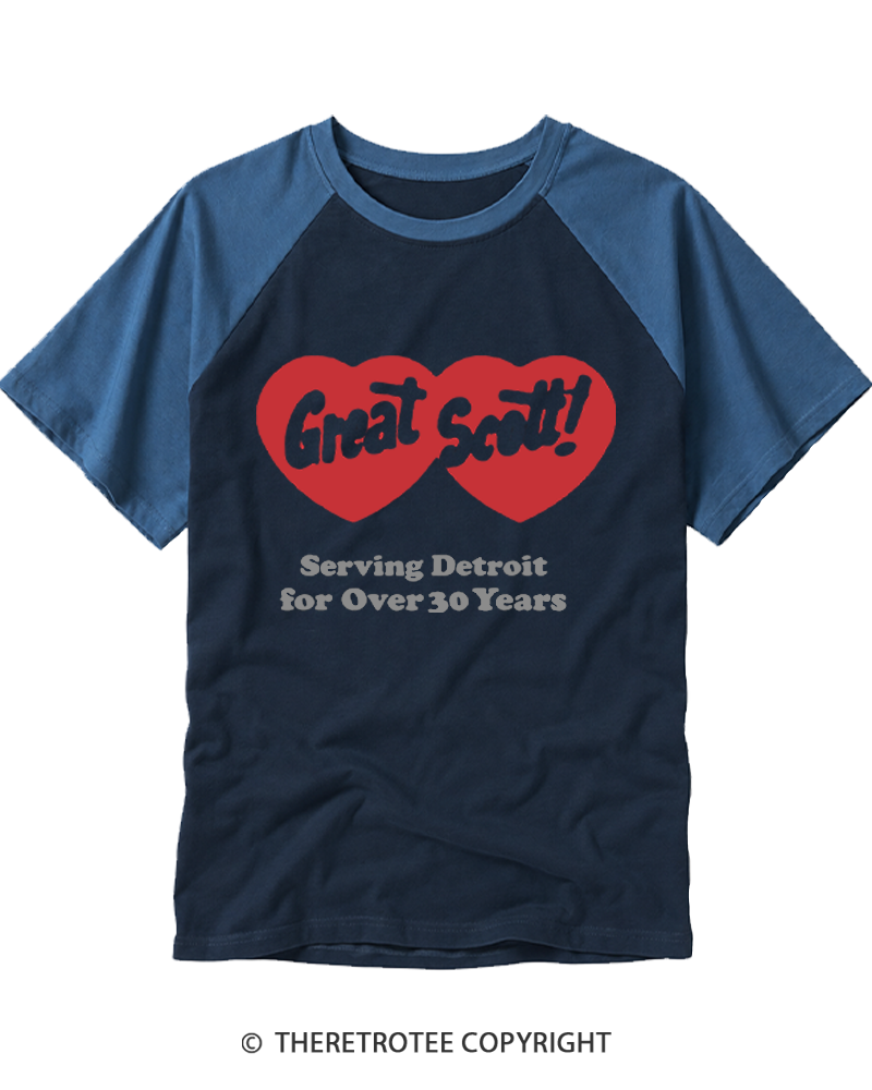 TheRetroTee Great Scott Dad Raglan Baseball T-Shirt