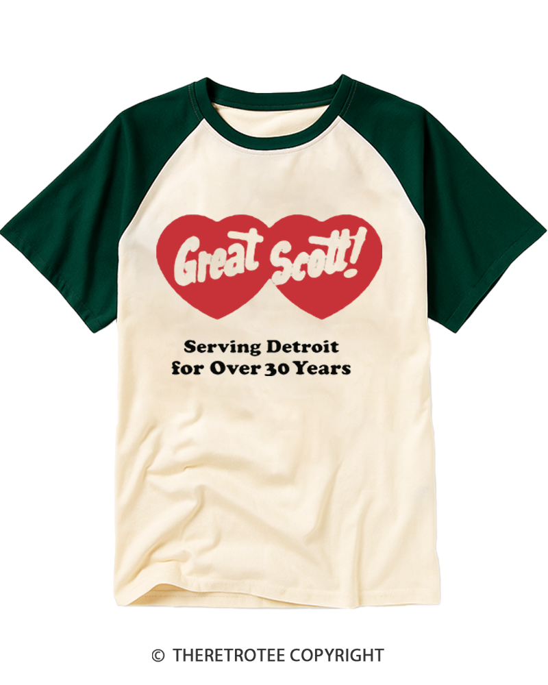 TheRetroTee Great Scott Dad Raglan Baseball T-Shirt