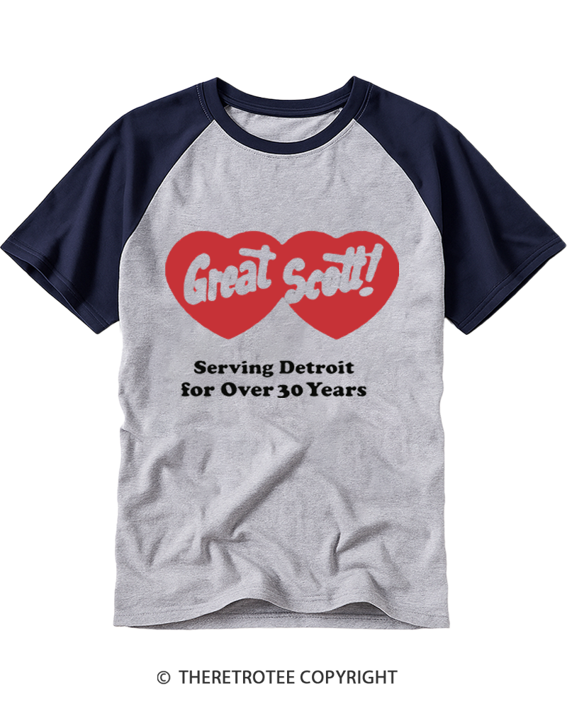 TheRetroTee Great Scott Dad Raglan Baseball T-Shirt