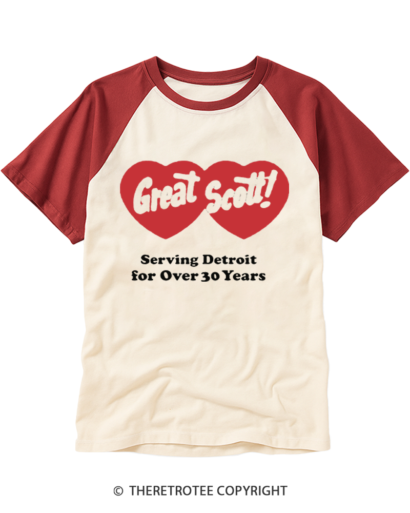 TheRetroTee Great Scott Dad Raglan Baseball T-Shirt