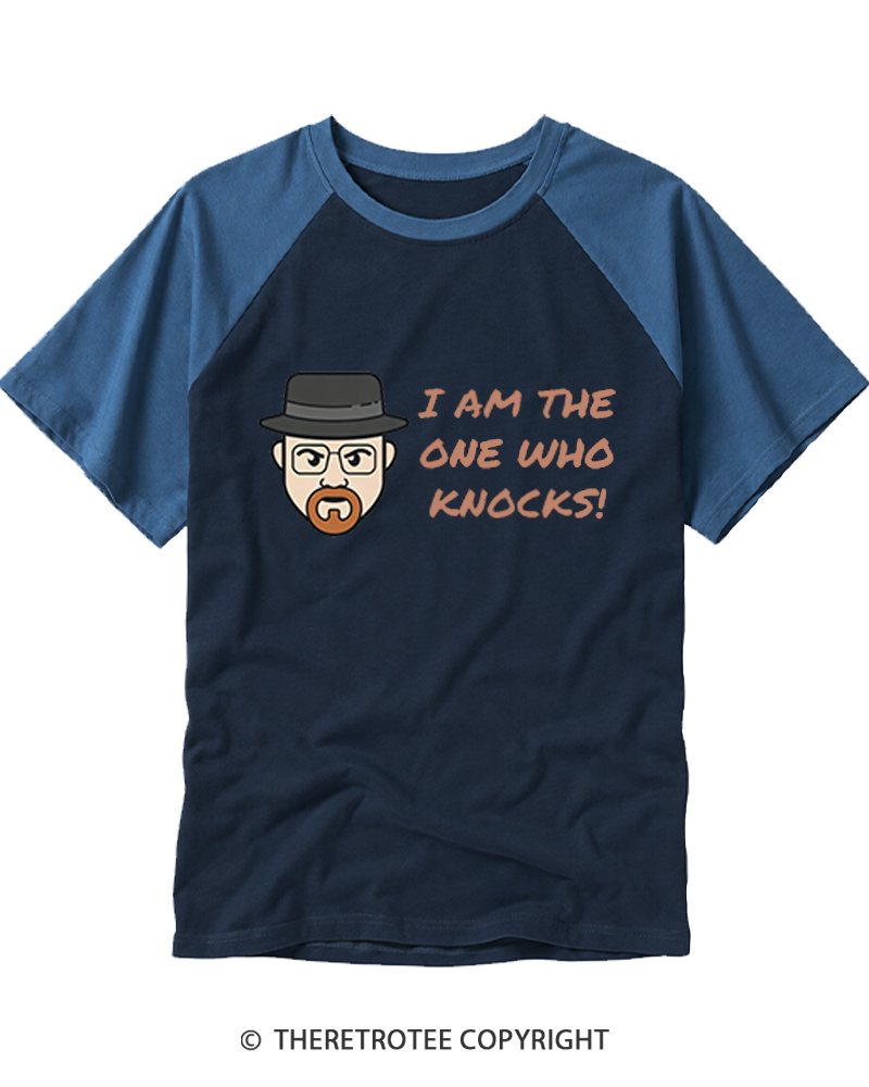 TheRetroTee I Am The One Who Knocks Raglan Baseball T-Shirt