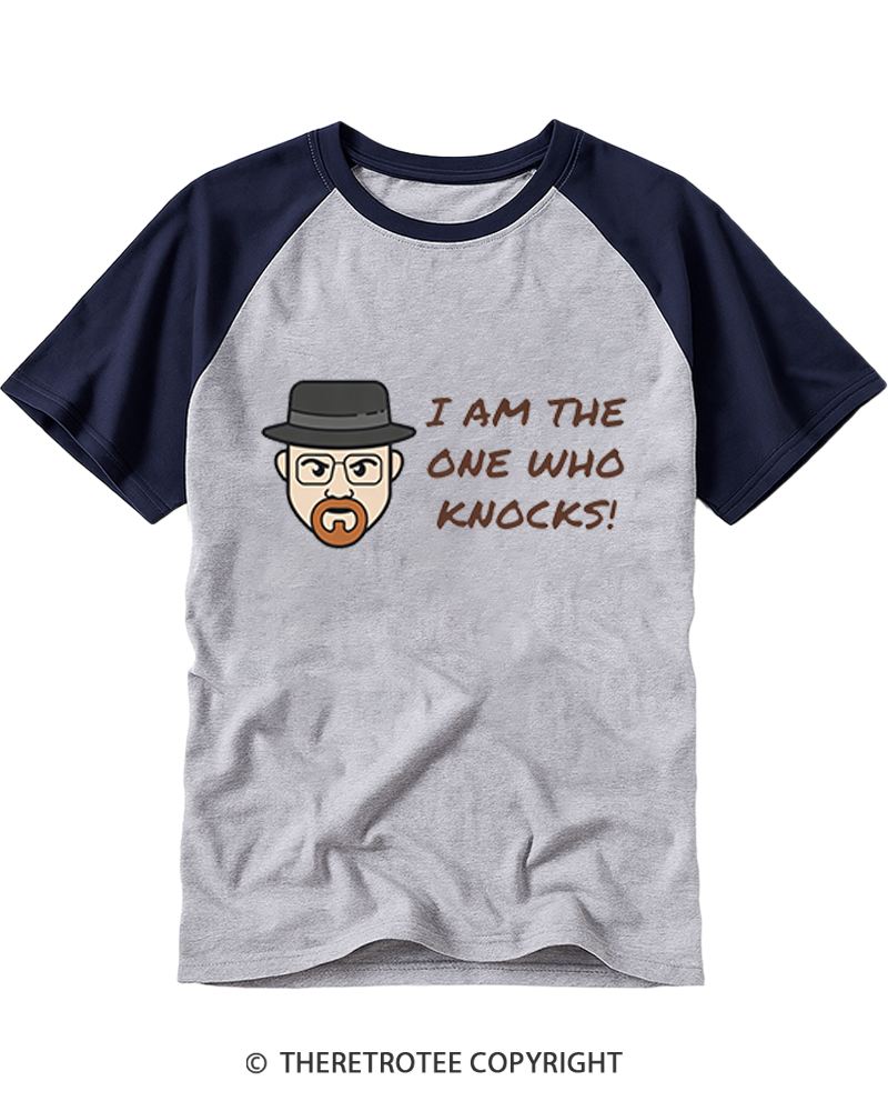 TheRetroTee I Am The One Who Knocks Raglan Baseball T-Shirt