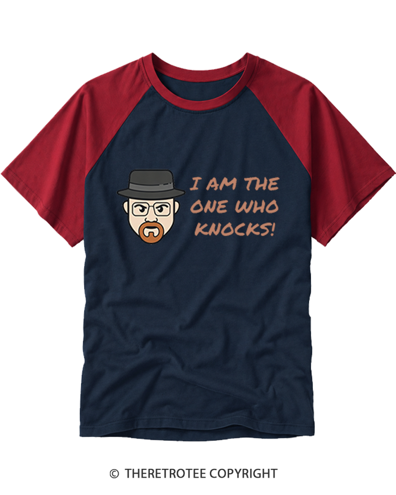 TheRetroTee I Am The One Who Knocks Raglan Baseball T-Shirt
