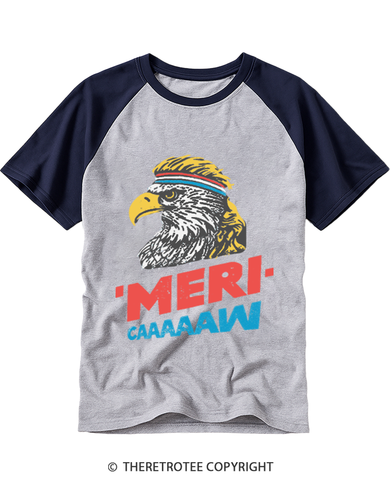 TheRetroTee Meri-caaaaaw Raglan Baseball T-Shirt