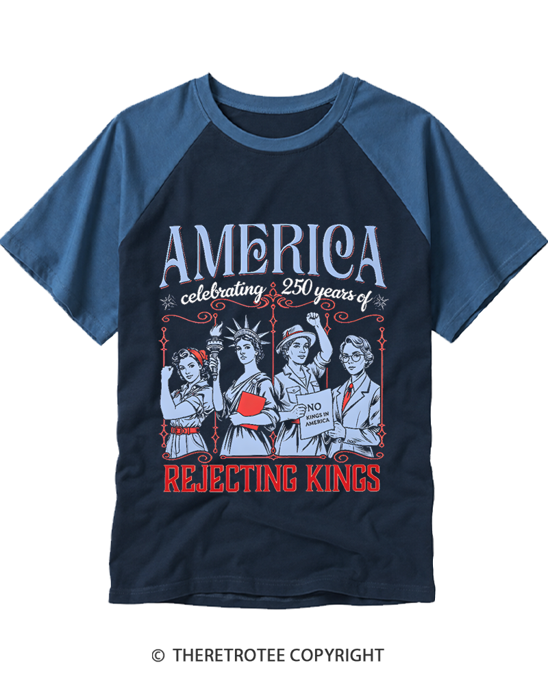 TheRetroTee Patriotic Feminist Raglan Baseball T-Shirt
