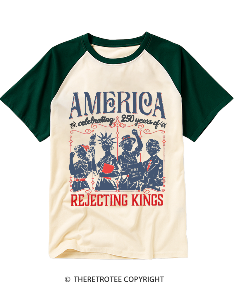TheRetroTee Patriotic Feminist Raglan Baseball T-Shirt