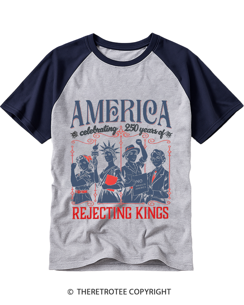 TheRetroTee Patriotic Feminist Raglan Baseball T-Shirt