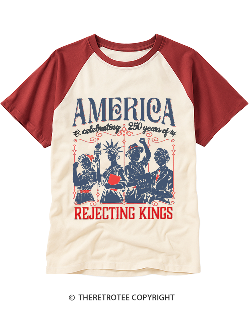 TheRetroTee Patriotic Feminist Raglan Baseball T-Shirt