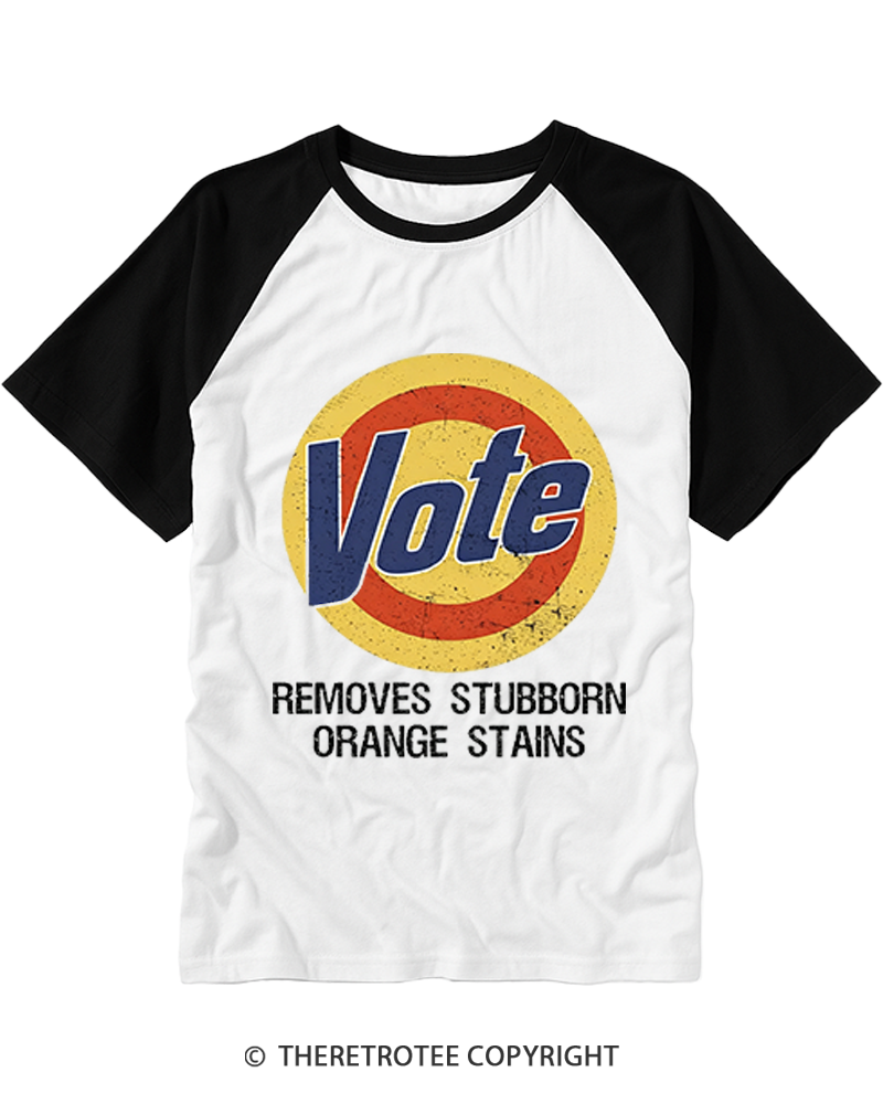 TheRetroTee Vote Removes Stubborn 1970s Raglan Baseball T-Shirt