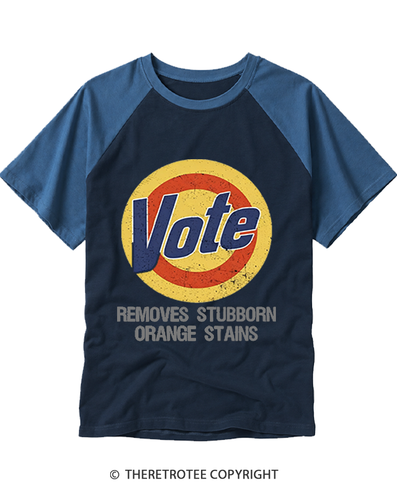 TheRetroTee Vote Removes Stubborn 1970s Raglan Baseball T-Shirt