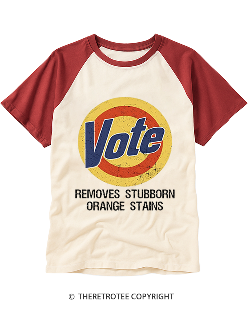 TheRetroTee Vote Removes Stubborn 1970s Raglan Baseball T-Shirt
