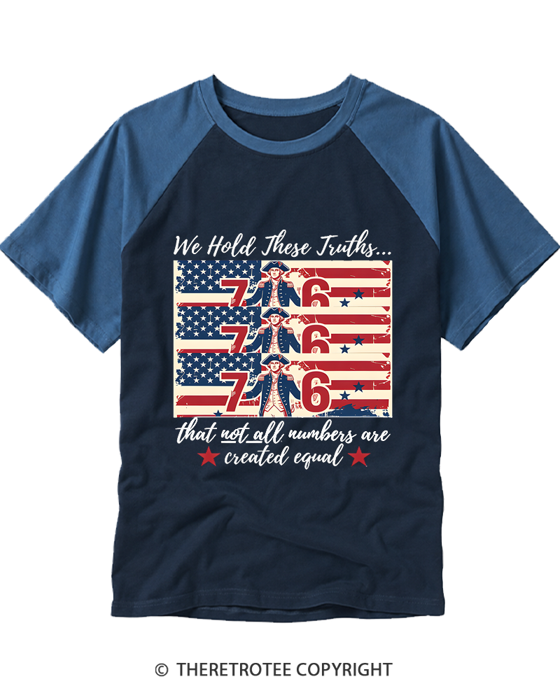TheRetroTee Funny 7- 6 History Teacher George Washington Raglan Baseball T-Shirt