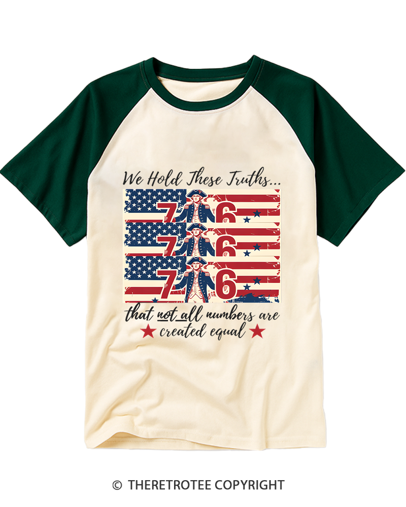 TheRetroTee Funny 7- 6 History Teacher George Washington Raglan Baseball T-Shirt