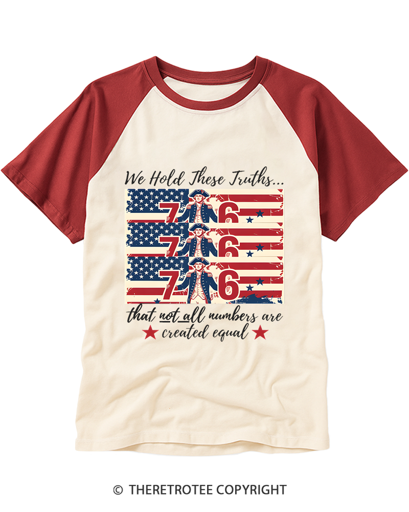 TheRetroTee Funny 7- 6 History Teacher George Washington Raglan Baseball T-Shirt