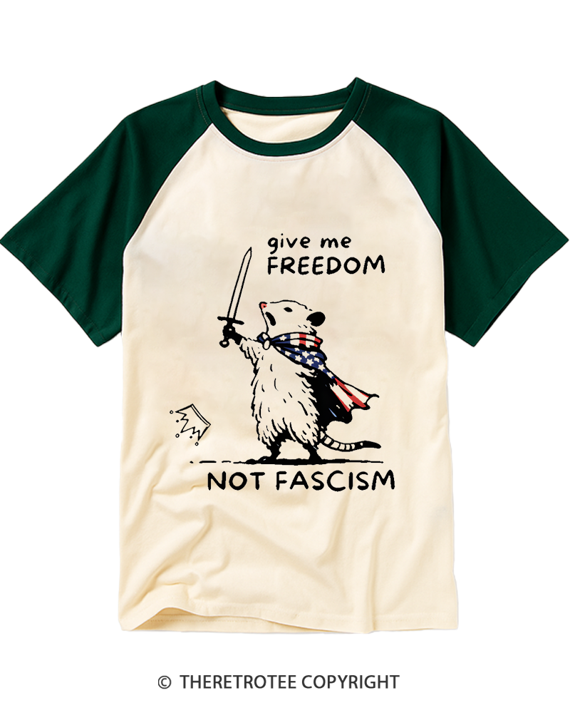 TheRetroTee Give me Freedom Raglan Baseball T-Shirt