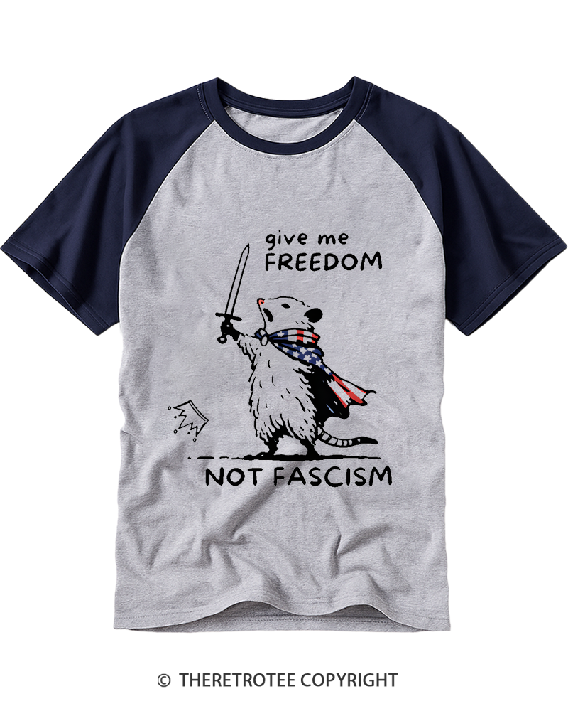 TheRetroTee Give me Freedom Raglan Baseball T-Shirt