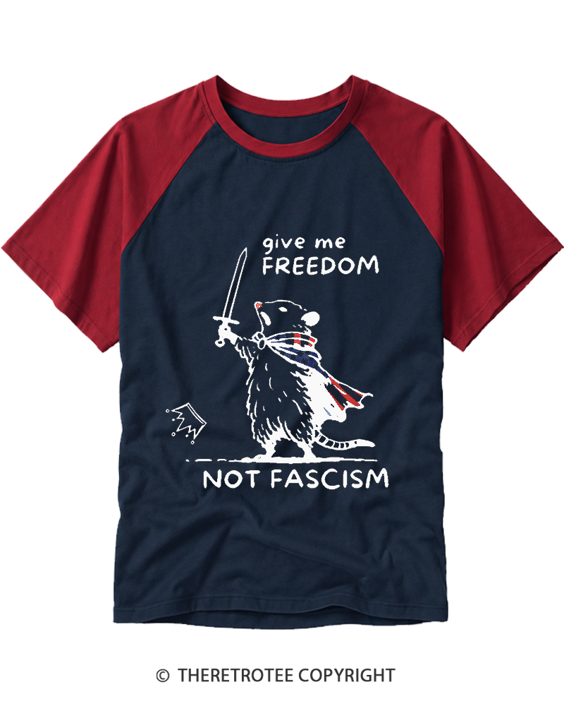 TheRetroTee Give me Freedom Raglan Baseball T-Shirt
