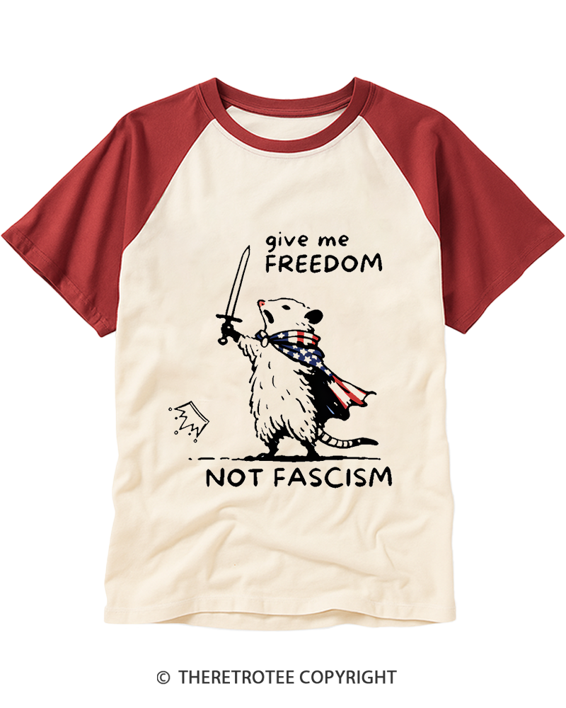TheRetroTee Give me Freedom Raglan Baseball T-Shirt