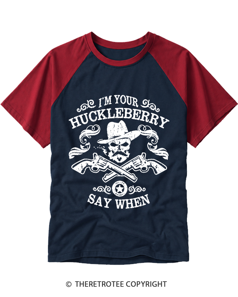 TheRetroTee I'm Your Huckleberry 1993 Raglan Baseball T-Shirt
