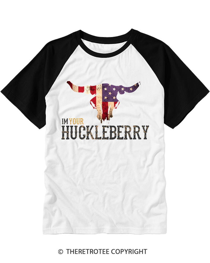 TheRetroTee I'm Your Huckleberry 1993 Raglan Baseball T-Shirt
