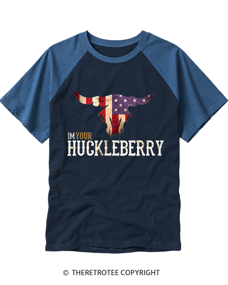 TheRetroTee I'm Your Huckleberry 1993 Raglan Baseball T-Shirt