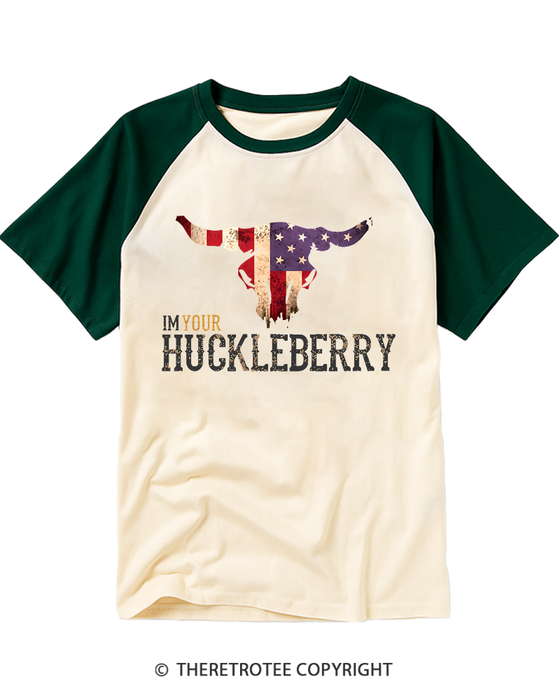TheRetroTee I'm Your Huckleberry 1993 Raglan Baseball T-Shirt