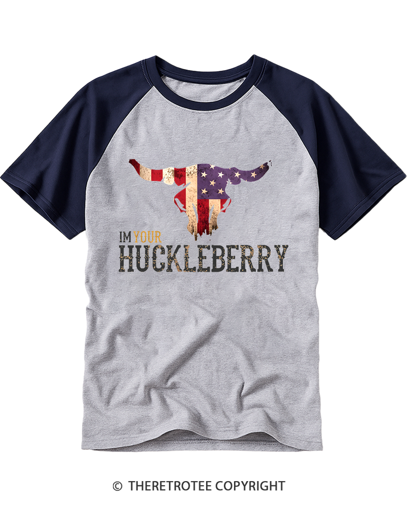 TheRetroTee I'm Your Huckleberry 1993 Raglan Baseball T-Shirt