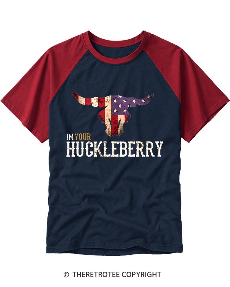 TheRetroTee I'm Your Huckleberry 1993 Raglan Baseball T-Shirt