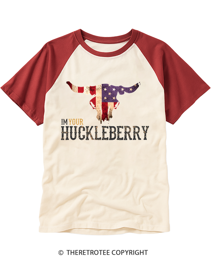 TheRetroTee I'm Your Huckleberry 1993 Raglan Baseball T-Shirt