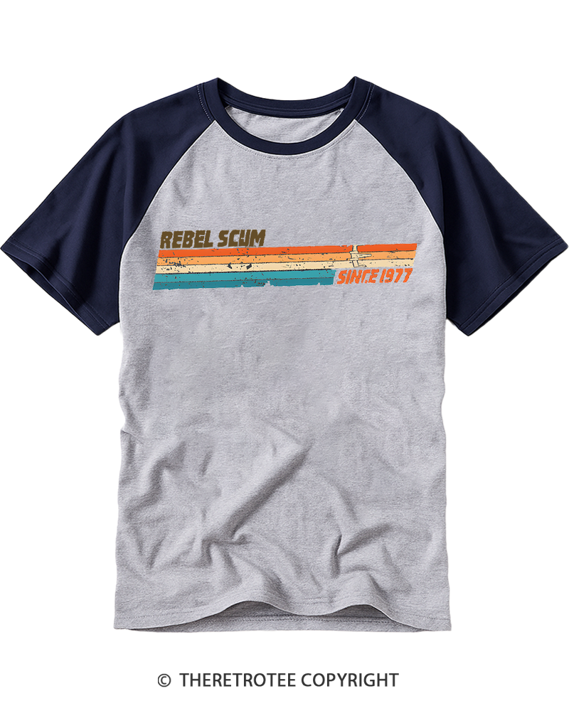 TheRetroTee Rebel Scum Leftist 1977 Raglan Baseball T-Shirt