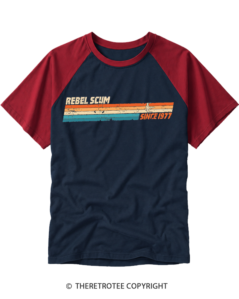 TheRetroTee Rebel Scum Leftist 1977 Raglan Baseball T-Shirt