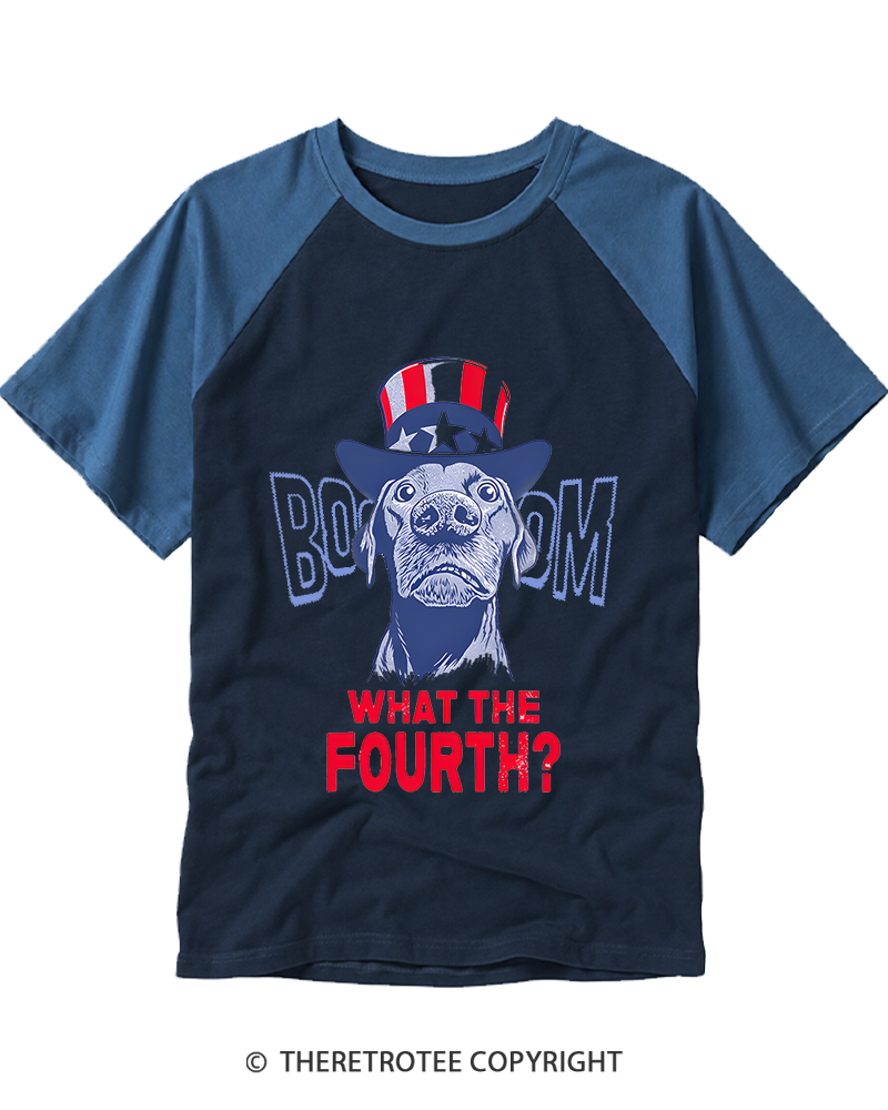 TheRetroTee What the Fourth Raglan Baseball T-Shirt