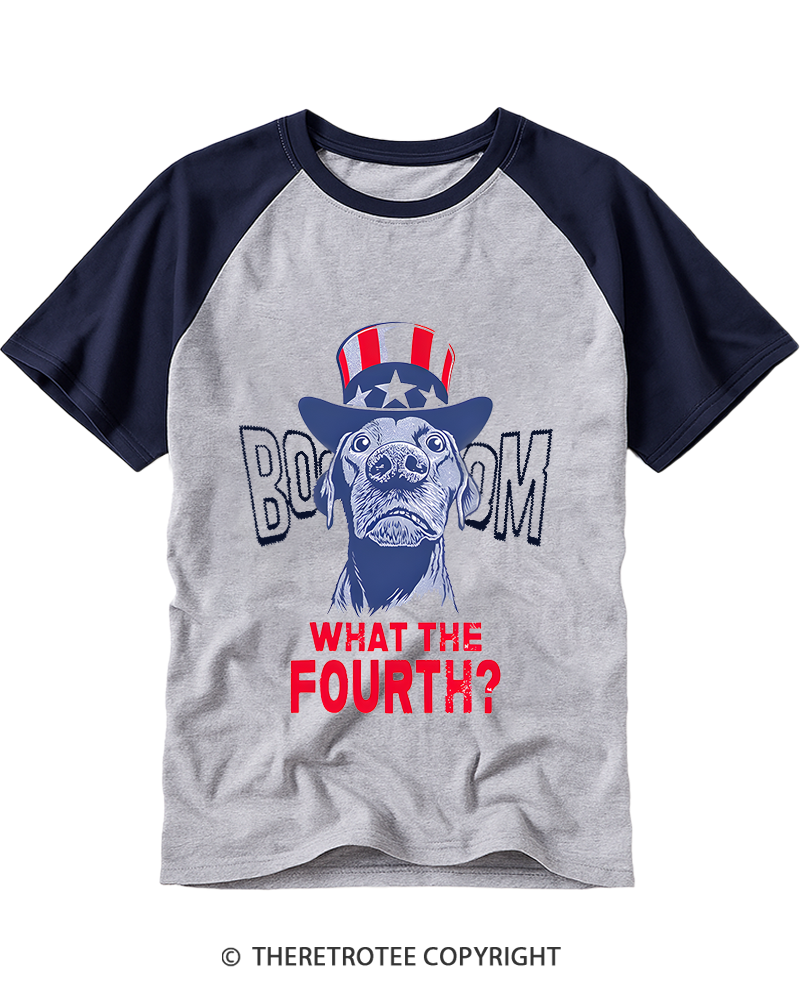TheRetroTee What the Fourth Raglan Baseball T-Shirt