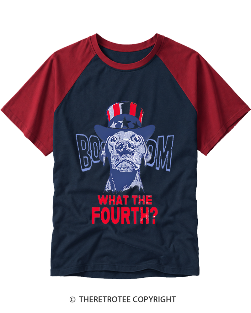TheRetroTee What the Fourth Raglan Baseball T-Shirt
