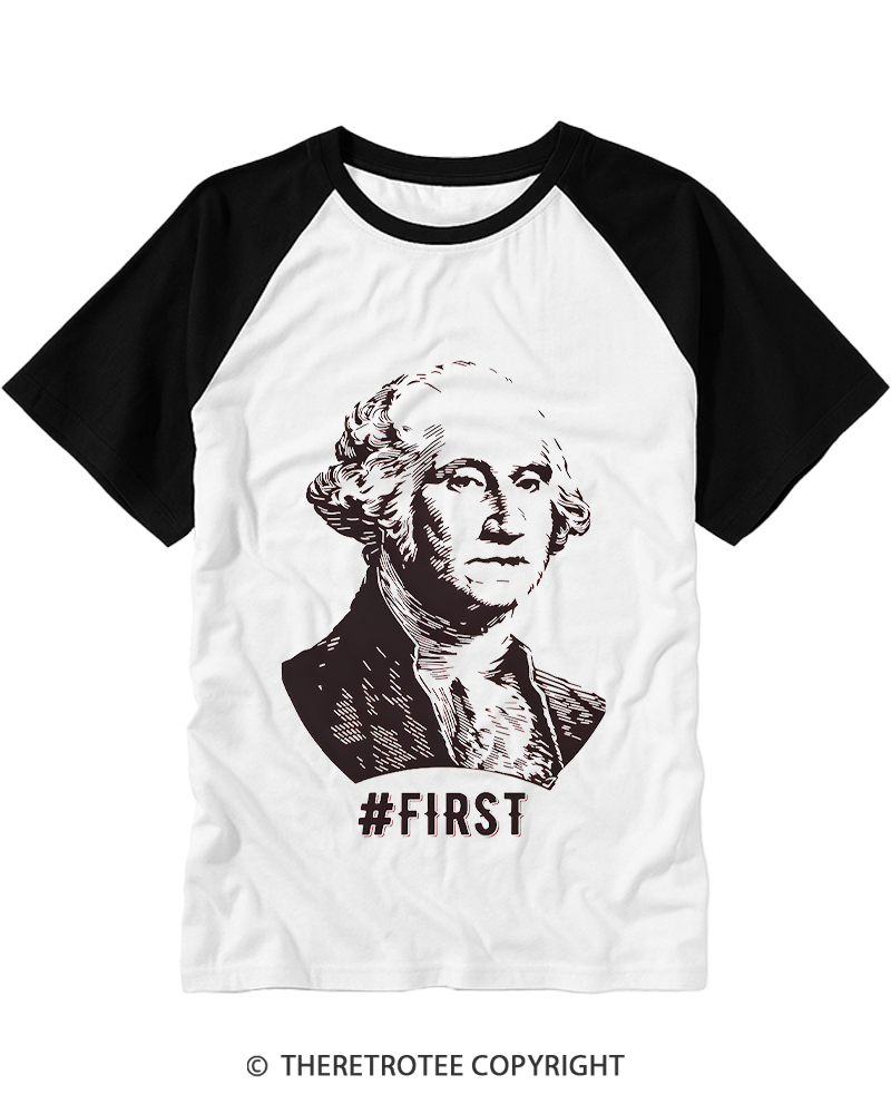 TheRetroTee Youth First 1776 Raglan Baseball T-Shirt