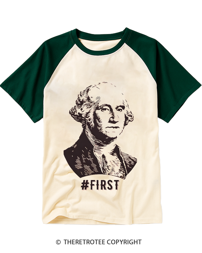 TheRetroTee Youth First 1776 Raglan Baseball T-Shirt