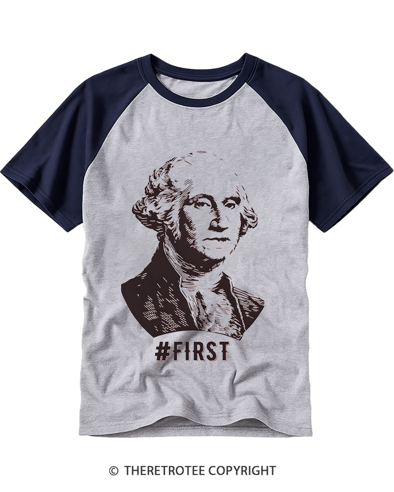 TheRetroTee Youth First 1776 Raglan Baseball T-Shirt