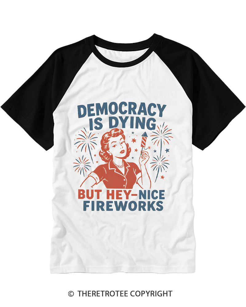 TheRetroTee Sarcastic Patriotic 1776 Raglan Baseball T-Shirt