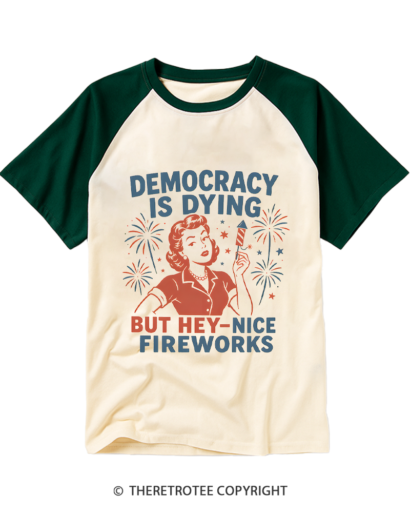 TheRetroTee Sarcastic Patriotic 1776 Raglan Baseball T-Shirt