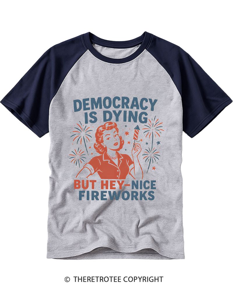 TheRetroTee Sarcastic Patriotic 1776 Raglan Baseball T-Shirt