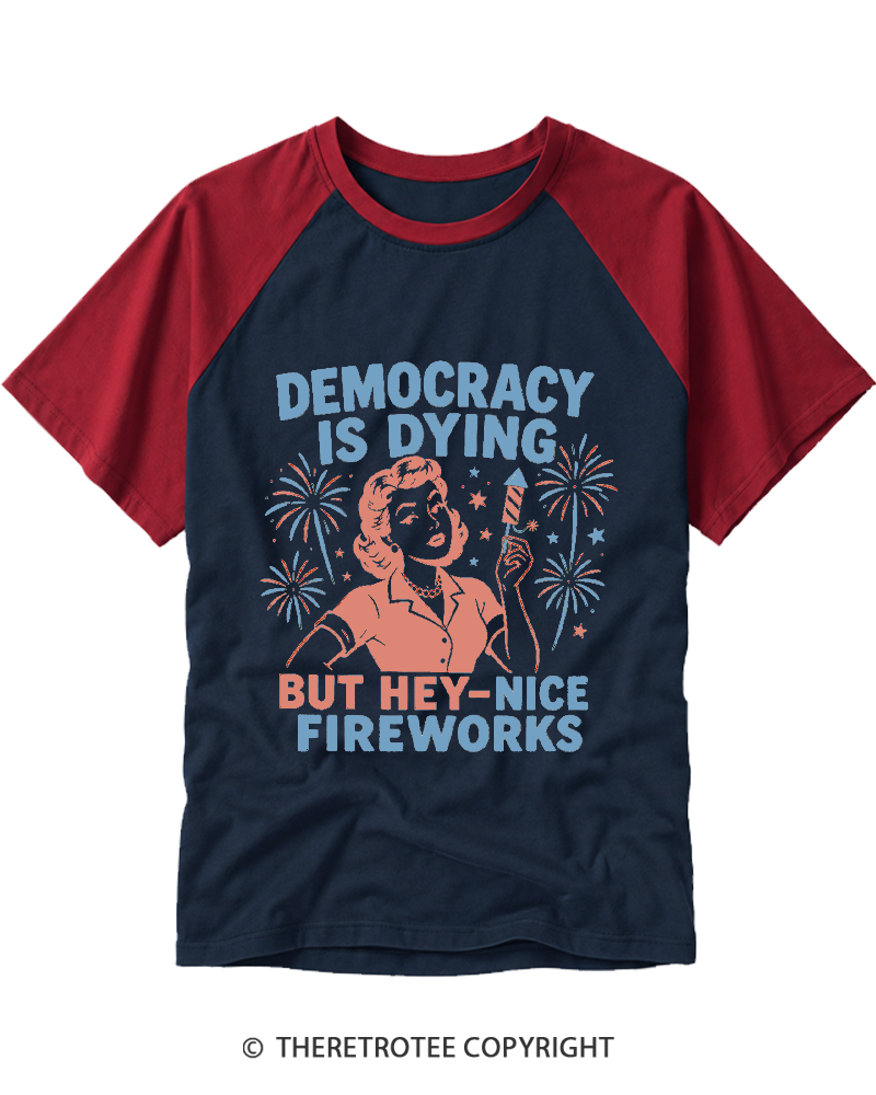 TheRetroTee Sarcastic Patriotic 1776 Raglan Baseball T-Shirt